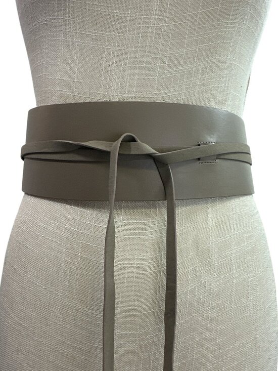 WHBM White House Black Market OBI Belt Taupe Sz xs/s NWT Wide Wrap Tie Belt main image 10